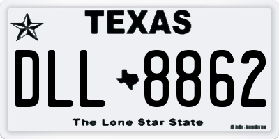 TX license plate DLL8862