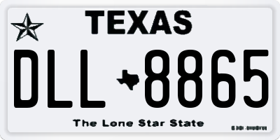 TX license plate DLL8865