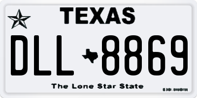 TX license plate DLL8869