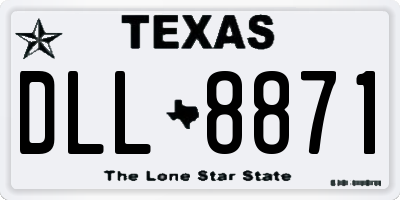TX license plate DLL8871