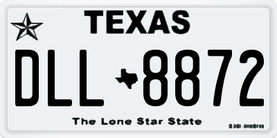 TX license plate DLL8872