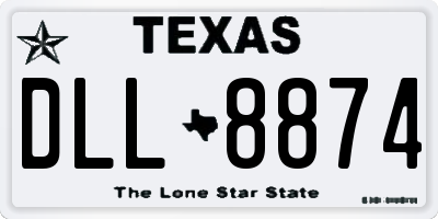 TX license plate DLL8874