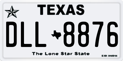 TX license plate DLL8876