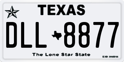 TX license plate DLL8877