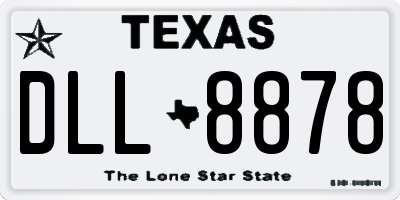 TX license plate DLL8878