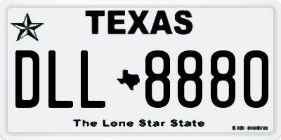 TX license plate DLL8880