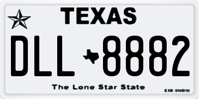 TX license plate DLL8882