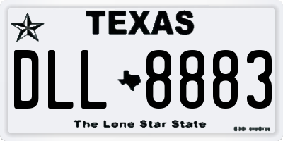 TX license plate DLL8883