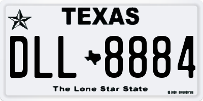 TX license plate DLL8884