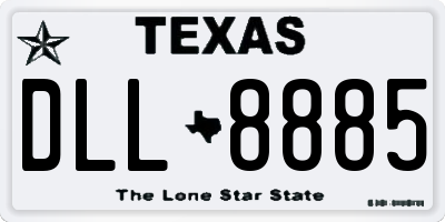 TX license plate DLL8885
