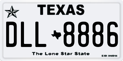 TX license plate DLL8886