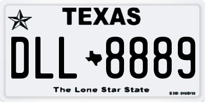 TX license plate DLL8889