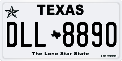 TX license plate DLL8890