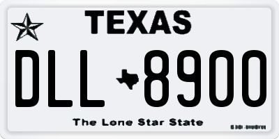 TX license plate DLL8900