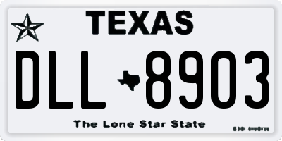 TX license plate DLL8903