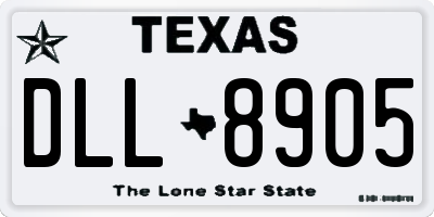 TX license plate DLL8905