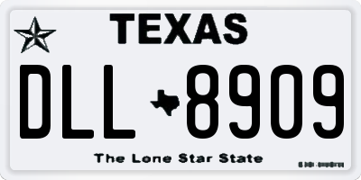 TX license plate DLL8909