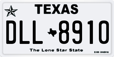TX license plate DLL8910