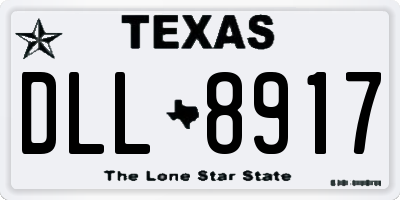 TX license plate DLL8917
