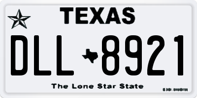 TX license plate DLL8921