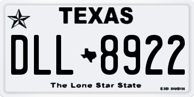 TX license plate DLL8922