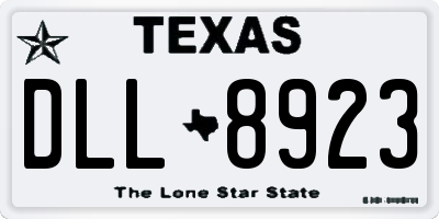 TX license plate DLL8923