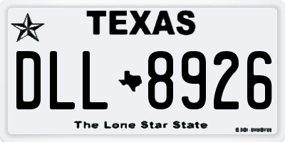 TX license plate DLL8926