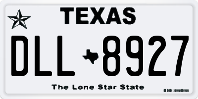 TX license plate DLL8927
