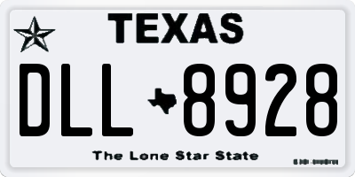 TX license plate DLL8928