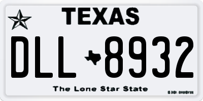TX license plate DLL8932