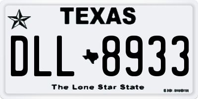 TX license plate DLL8933