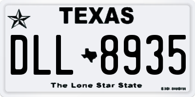 TX license plate DLL8935