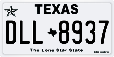 TX license plate DLL8937