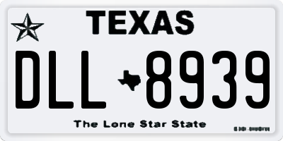 TX license plate DLL8939