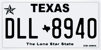 TX license plate DLL8940