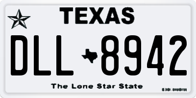 TX license plate DLL8942