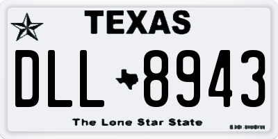 TX license plate DLL8943