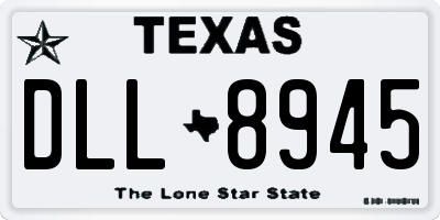TX license plate DLL8945