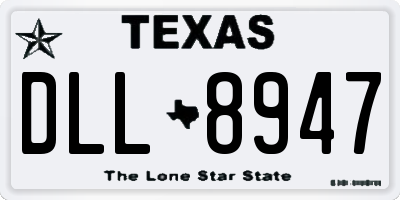 TX license plate DLL8947
