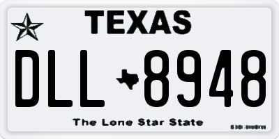 TX license plate DLL8948