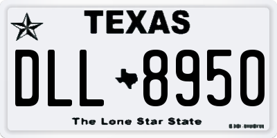 TX license plate DLL8950
