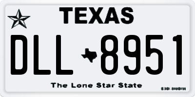 TX license plate DLL8951