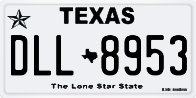 TX license plate DLL8953