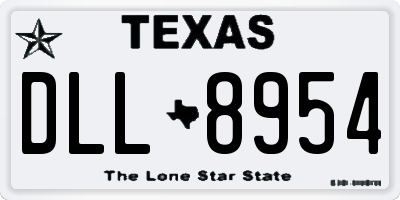TX license plate DLL8954