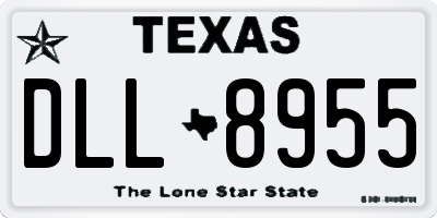 TX license plate DLL8955