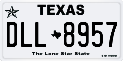 TX license plate DLL8957