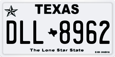 TX license plate DLL8962