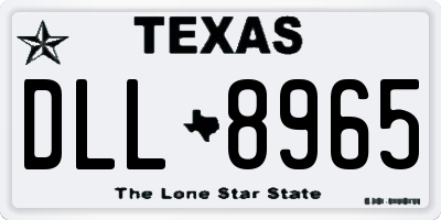 TX license plate DLL8965