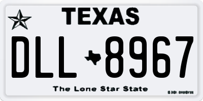 TX license plate DLL8967