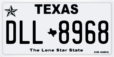 TX license plate DLL8968